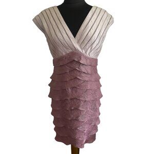 Adrianna Papell, Lavender Multi-Tiered Cocktail/Formal MIDI Dress, Size 12